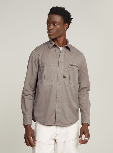 Camisa plisada regular con cremallera